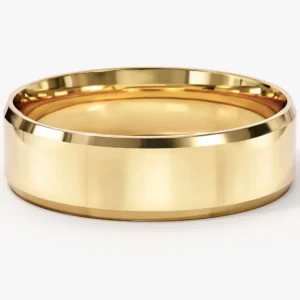 6mm Beveled Edge Wedding Band