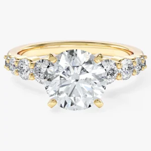 Shared Double Prong Round Lab Grown Diamond Engagement Ring