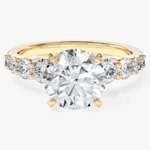 Shared Double Prong Round Lab Grown Diamond Engagement Ring